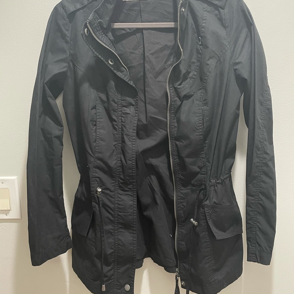 Zara Black Drawstring Coat